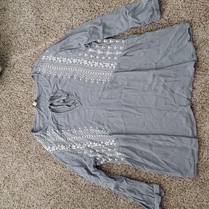 Dusty Blue Lucky Brand Blouse XL